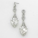 Queen's Glass Jester Crystal Drop Statement Earrings